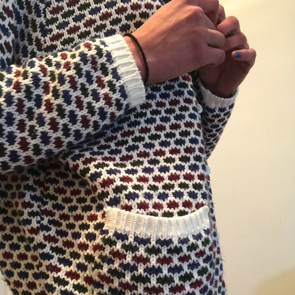 Vintage retro old school knitted granny sweater - Picture 7 of 8